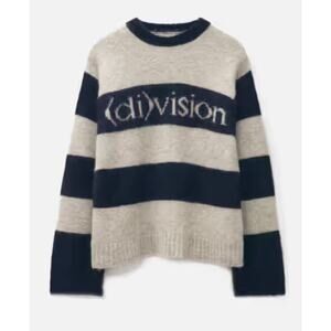 Division Sweater Alpaca Black And Ivory Size L Retaiks $250